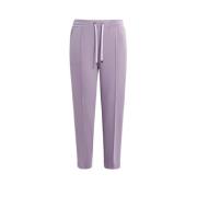 Stijlvolle Jogger Broek met Satijnen Strepen Marina Rinaldi , Purple ,...