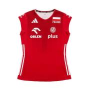 Polen Volleybal Wedstrijdshirt Adidas , Red , Dames