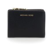 Zwarte Portemonnee met Snap Muntvak Michael Kors , Black , Dames