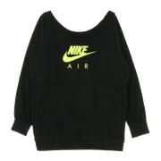 Lichte Crew Neck Dames Sportkleding in Zwart/Volt Nike , Black , Dames