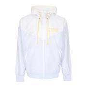 Windrunner Geweven Windbreaker Jas Grijs/Wit/Geel Nike , White , Heren