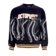 Zwarte lichtgewicht crewneck sweatshirt Octopus , Multicolor , Heren