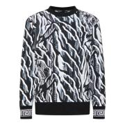 Modieuze Sweatshirt met dierenprint Carlo Colucci , Black , Heren