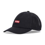 Zwarte Trucker Cap met gebogen klep Globe , Black , Unisex