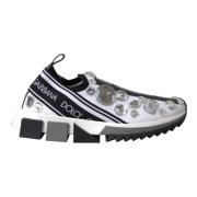 Witte Sorrento Kristal Sneakers Schoenen Dolce & Gabbana , White , Dam...