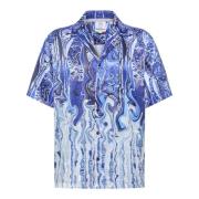 Artistieke Gebreide Shirt Carlo Colucci , Blue , Heren