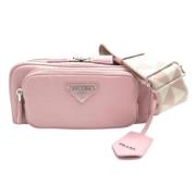 Pre-owned Leather prada-bags Prada Vintage , Pink , Dames