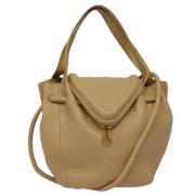 Pre-owned Leather handbags Bottega Veneta Vintage , Beige , Dames