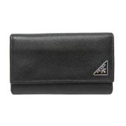 Pre-owned Leather key-holders Prada Vintage , Black , Unisex