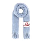 Alpaca Blend Poederblauwe Sjaal Marni , Blue , Dames