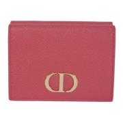 Pre-owned Leather wallets Dior Vintage , Pink , Dames