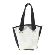 Pre-owned Fabric handbags Bvlgari Vintage , White , Dames