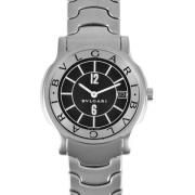 Pre-owned Stainless Steel watches Bvlgari Vintage , Black , Heren