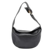 Pre-owned Leather shoulder-bags Cartier Vintage , Black , Dames