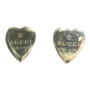 Pre-owned Metal earrings Gucci Vintage , Gray , Dames