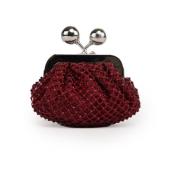 Rode kristallen clutch met kettingriem Max Mara Weekend , Red , Dames