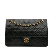 Pre-owned Leather chanel-bags Chanel Vintage , Black , Dames