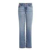 Klassieke Straight Fit Denim Jeans Guess , Blue , Dames