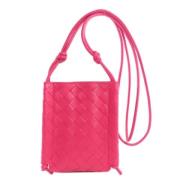 Pre-owned Leather shoulder-bags Bottega Veneta Vintage , Pink , Dames