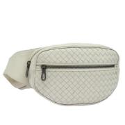 Pre-owned Leather shoulder-bags Bottega Veneta Vintage , White , Dames