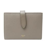 Pre-owned Leather wallets Celine Vintage , Gray , Dames