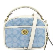 Pre-owned Canvas handbags Coach Pre-owned , Blue , Dames