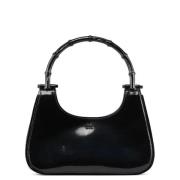 Pre-owned Leather handbags Gucci Vintage , Black , Dames