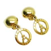 Pre-owned Metal earrings Celine Vintage , Yellow , Dames