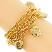 Pre-owned Metal bracelets Chanel Vintage , Yellow , Dames