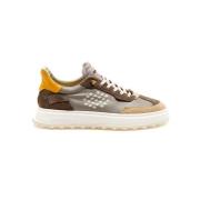 Taupe Sneakers met Leren Details Be Positive , Multicolor , Heren