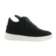 Zwarte Basic Lage Top Sneakers Filling Pieces , Black , Heren