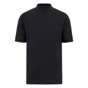 Heren T-shirt met opstaande kraag Drykorn , Black , Heren