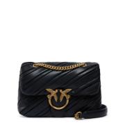 Mini Love Puff Zwarte Clutch Pinko , Black , Dames