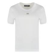 Kristalversierd T-shirt Dolce & Gabbana , White , Dames