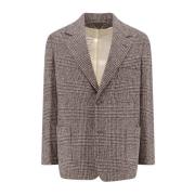 Wollen Blazer met Klassieke Revers Golden Goose , Brown , Heren