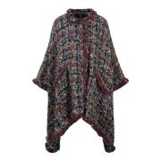 Multicolor Tweed Poncho Cape Fw24 Etro , Multicolor , Dames