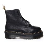 Zwarte Veterschoenen met Rits Dr. Martens , Black , Dames