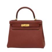 Pre-owned Leather handbags Hermès Vintage , Red , Dames