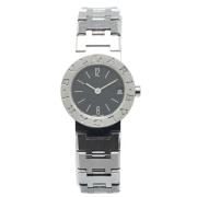 Pre-owned Stainless Steel watches Bvlgari Vintage , Black , Dames