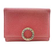 Pre-owned Leather wallets Bvlgari Vintage , Red , Dames