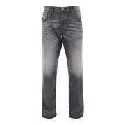 Stretch Katoen Denim Jeans Regular Fit Diesel , Gray , Heren