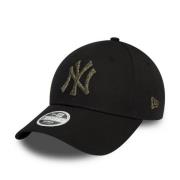 Zwarte Yankees Metallic Logo Pet New Era , Black , Heren