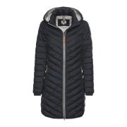 Gewatteerde Navy Jas met Capuchon Camel Active , Blue , Dames