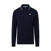 Lange Mouw Polo Shirt North Sails , Blue , Heren