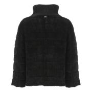 Gewatteerde Corduroy Donsjas Zwart Herno , Black , Dames