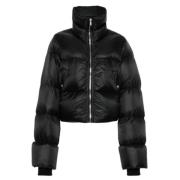 Zwarte Puffer Turtle Jas Rick Owens , Black , Dames