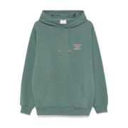 Groene Geborduurde Slogan Sweater Hoodie Drole de Monsieur , Green , H...