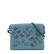 Pre-owned Leather home-office Bottega Veneta Vintage , Blue , Dames