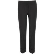 Klassieke Fit Broek Ermanno Scervino , Black , Dames