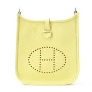 Pre-owned Leather shoulder-bags Hermès Vintage , Yellow , Dames